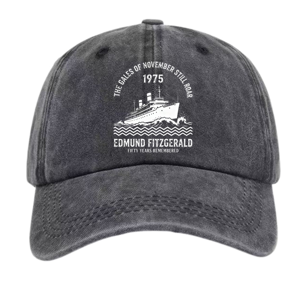 Edmund Fitzgerald 1975 Dad Hat 50th Anniv Gales of November Unisex Baseball Cap