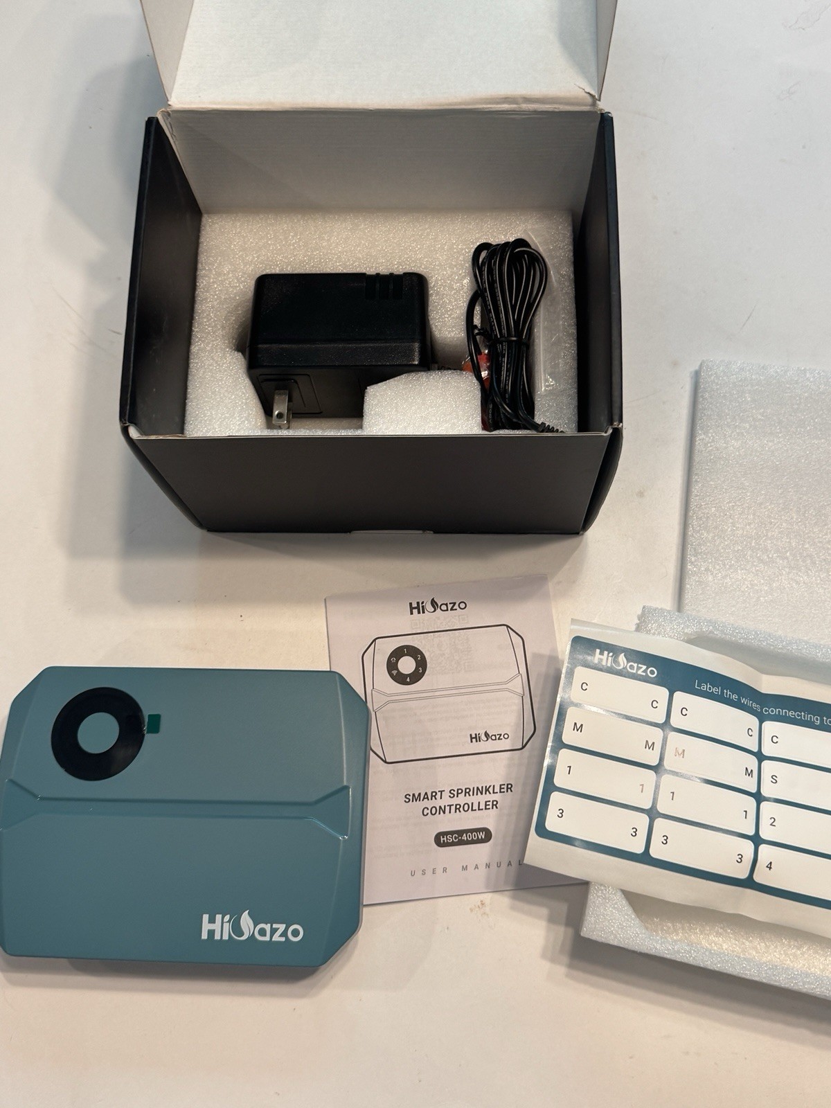 HiOazo WiFi Smart Sprinkler Controller 4 Zone Irrigation Timer App Enabled