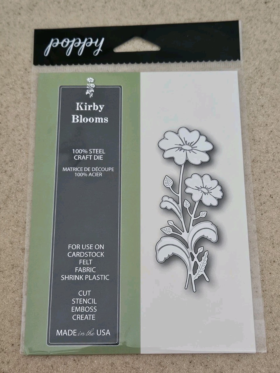 RARE MEMORY BOX KIRBY BLOOMS 1153 STEEL DIE STENCIL EMBOSS