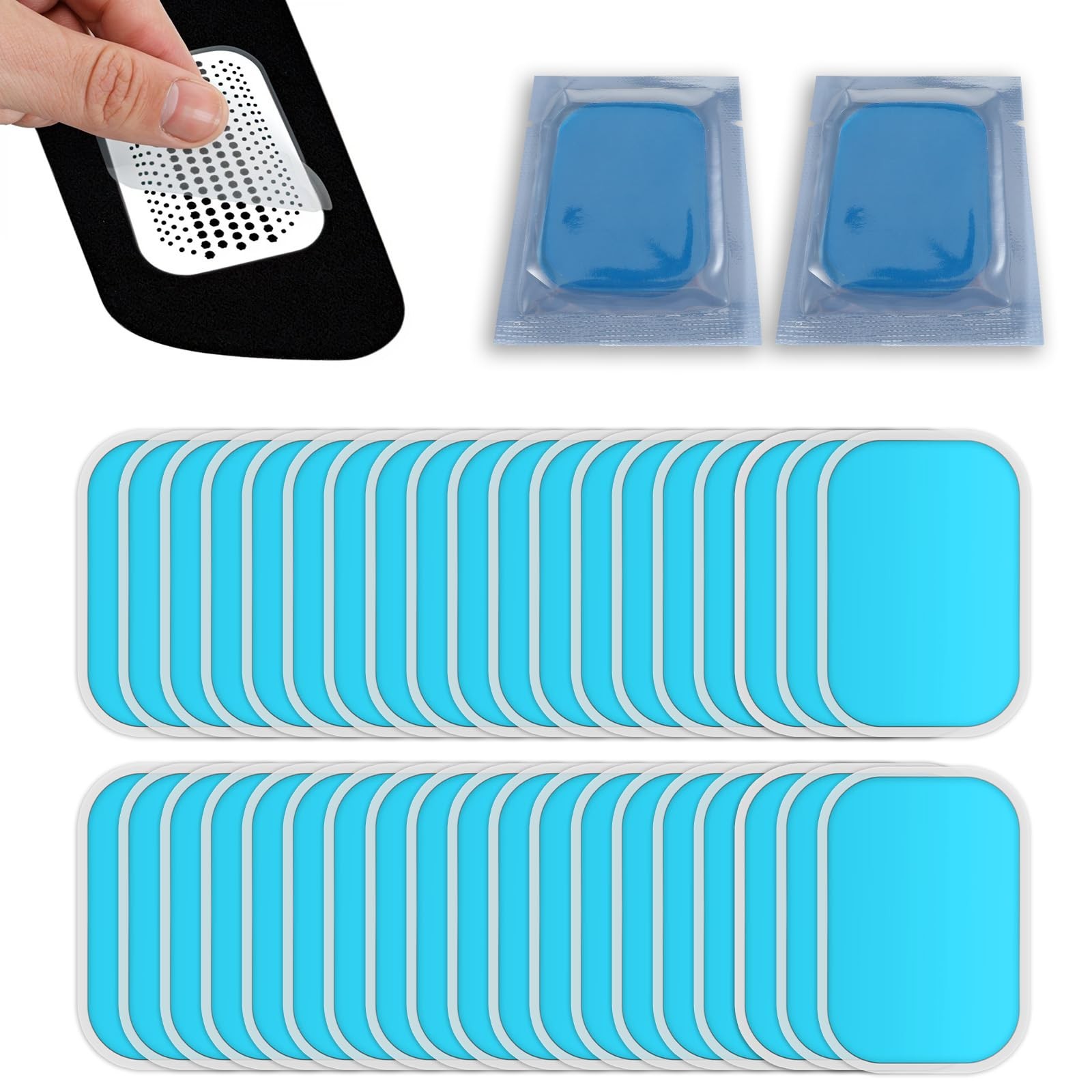50Pcs Reusable Gel Sheet Pads Replacement for ABS Stimulator Trainer Belt