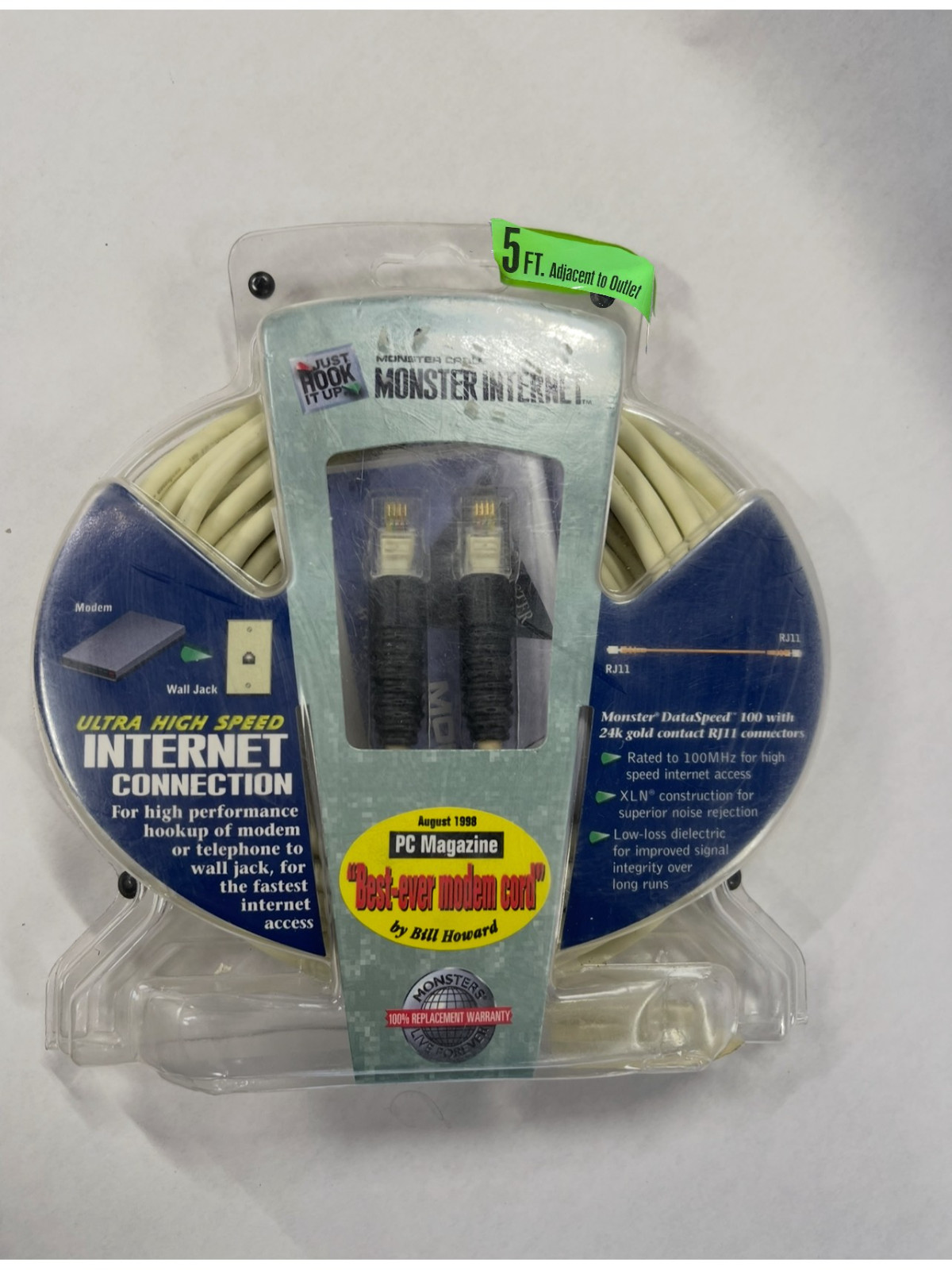 Monster Cable - Ultra High Speed Internet Connection RJ11 - 5Ft