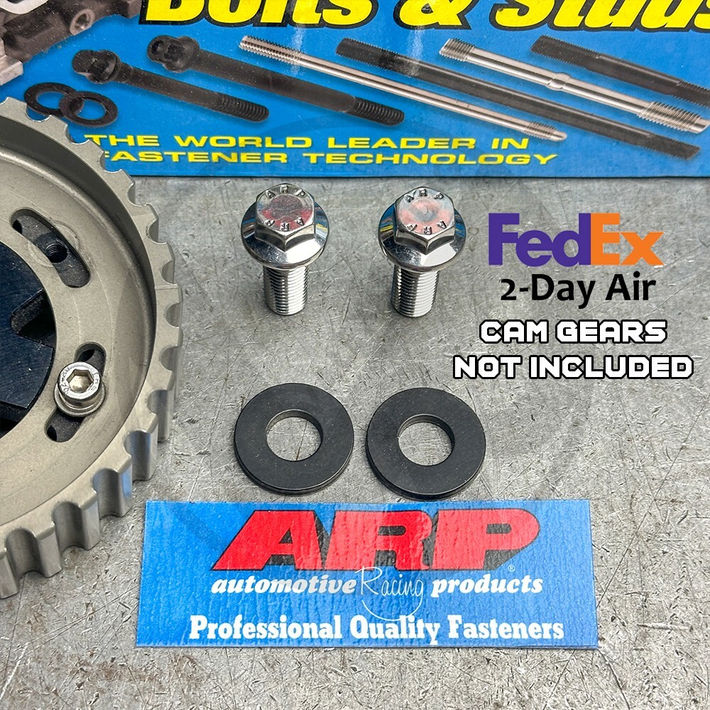 ARP Stainless Cam Gear Bolts and Black Washers for Honda Acura B Series VTEC 6pt