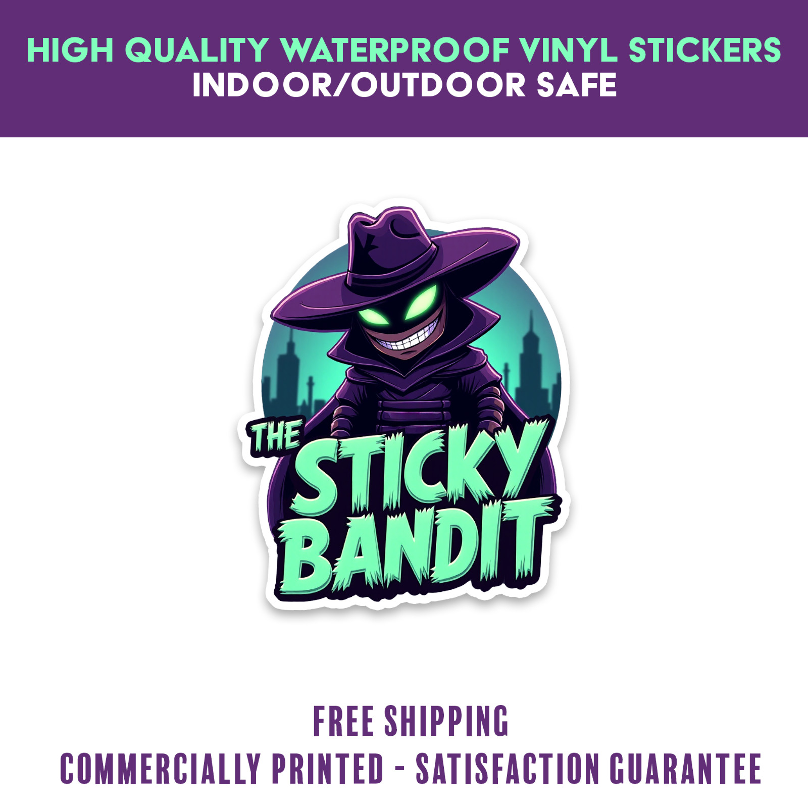 Q Blue Honey Badger 6 inch Sticker Gun Vinyl Decal Waterproof Outdoor Safe