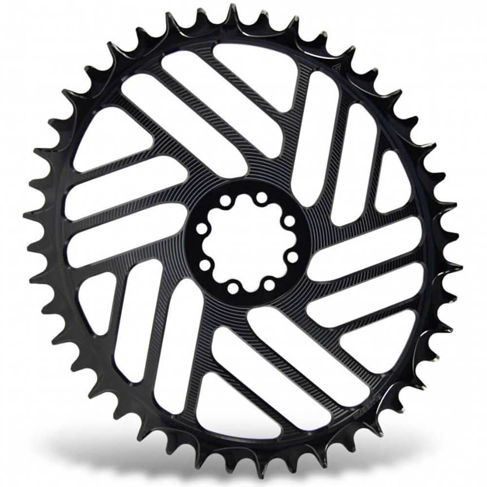 ALUGEAR Oval 8-Bolt Road/Gravel Chainring for SRAM. Black