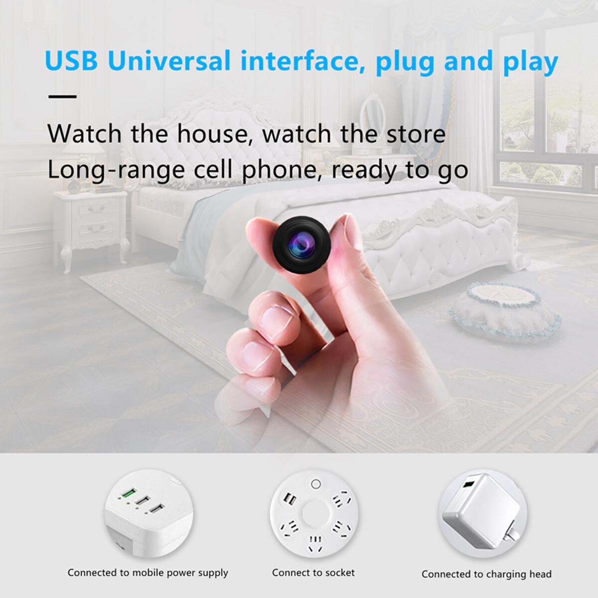 1080P WiFi Mini Camera HD IP Camcorder Home Security Micro Cam Motion Detection