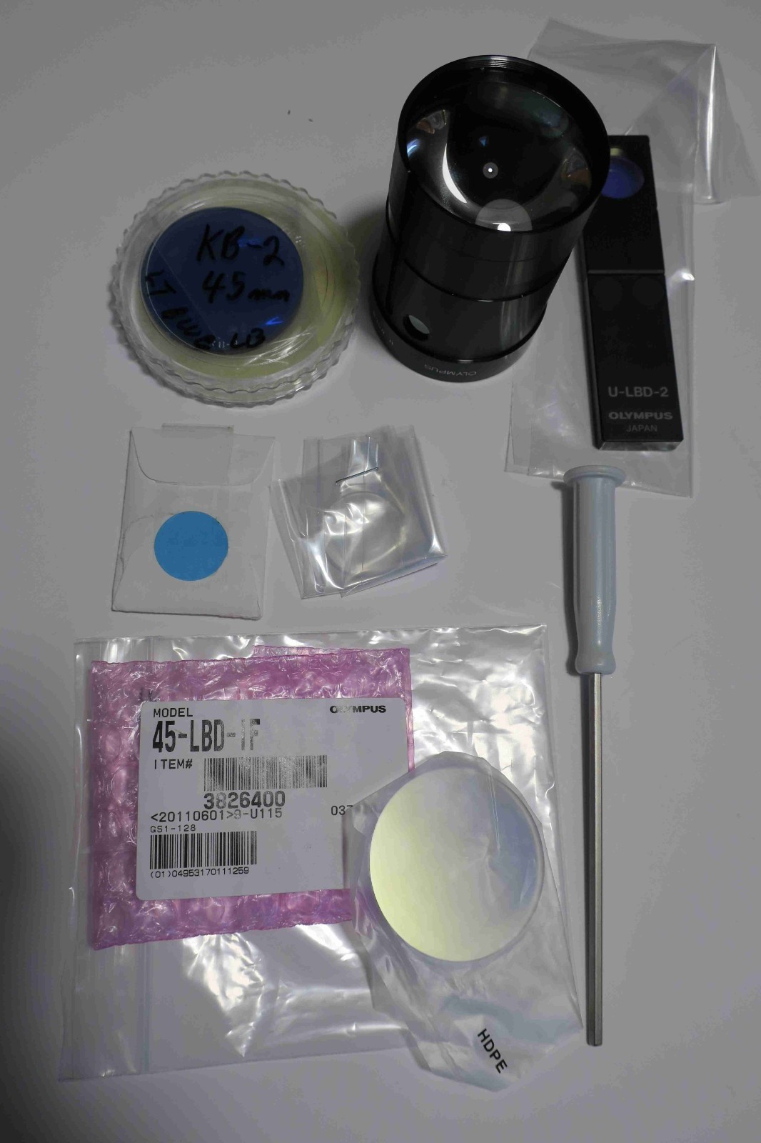 Olympus microscope  various parts, slider, filters....