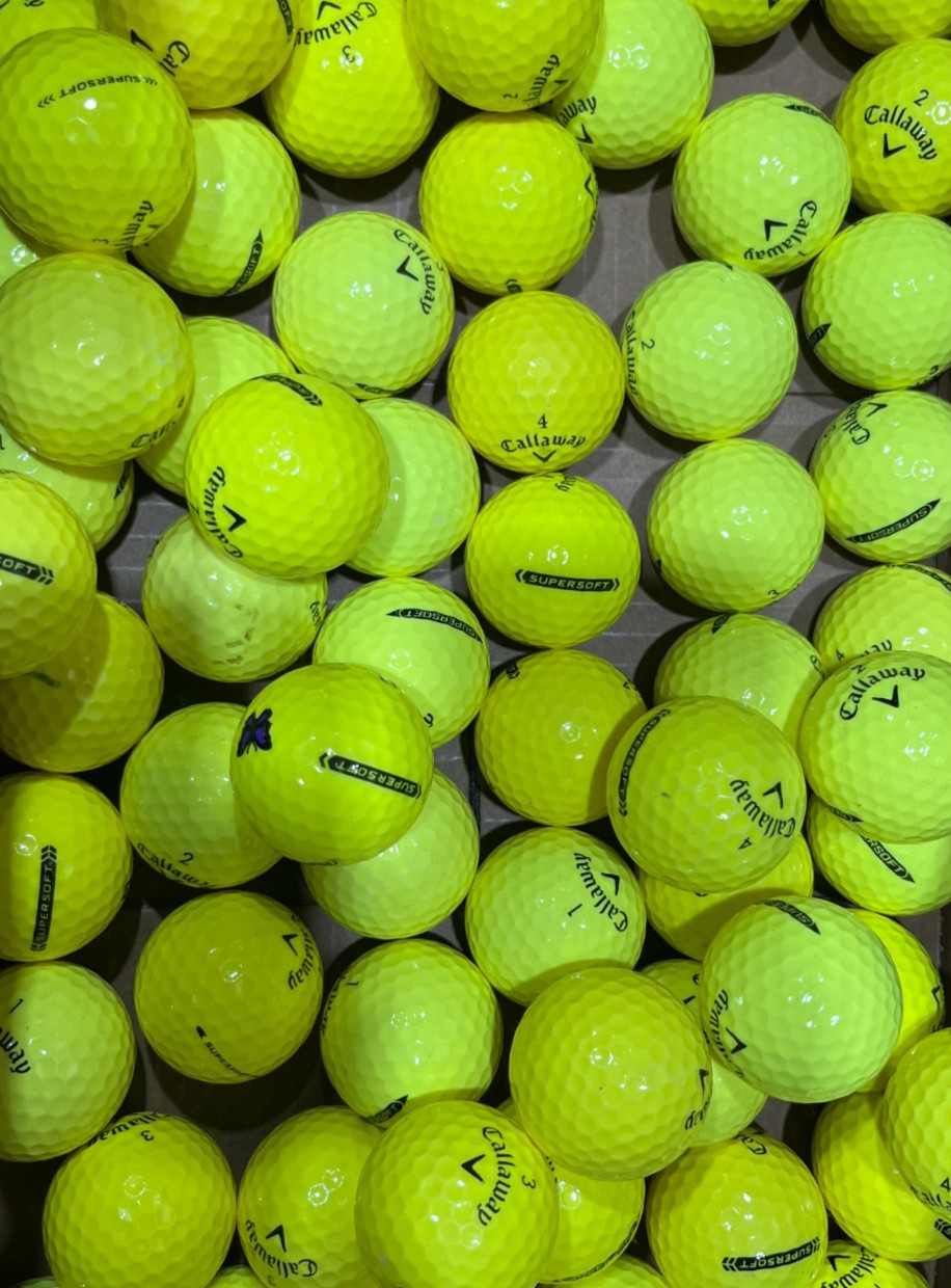 Callaway Supersoft Yellow AAAAA Mint 24 Used Golf Balls 5A