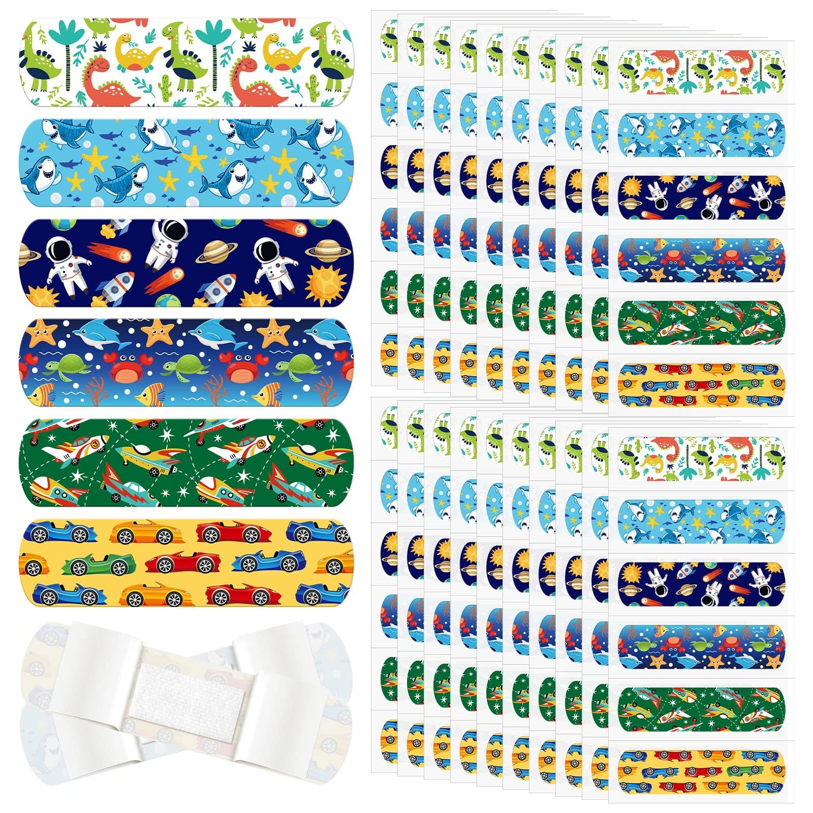 Nuanchu 6 Styles Kids Cartoon Bandages Adhesive Flexible Colorful Cute Cartoo...