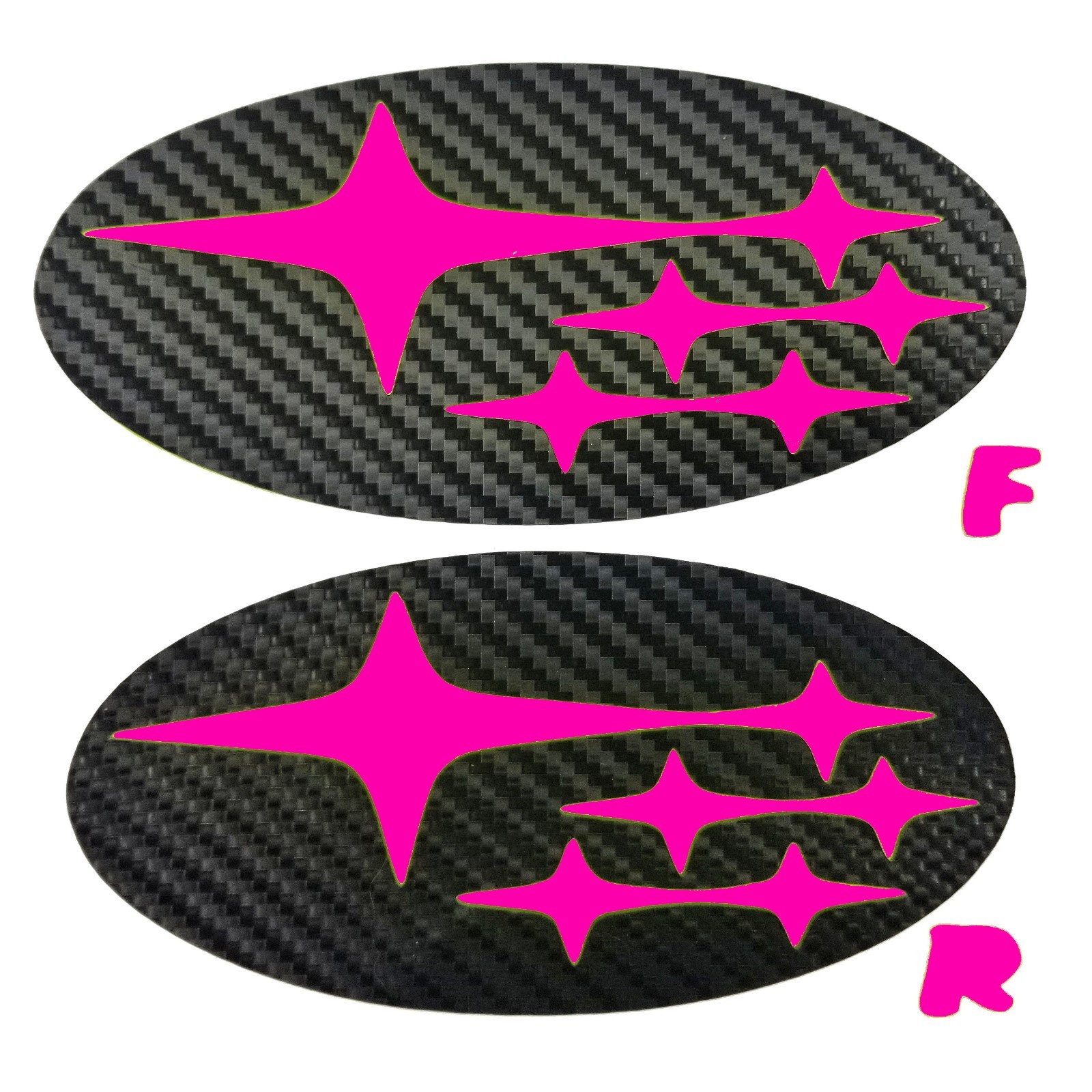 CHERRY BLOSSOM PINK Carbon Fiber EMBLEM Overlays Badge F/R 08-14 WREX S-T-I HB