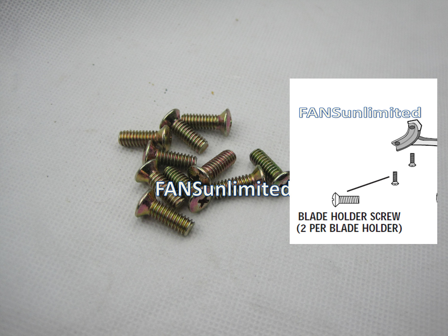 Casablanca Ceiling Fan YELLOW CHROMATE Blade Holder Screws (10 pcs)