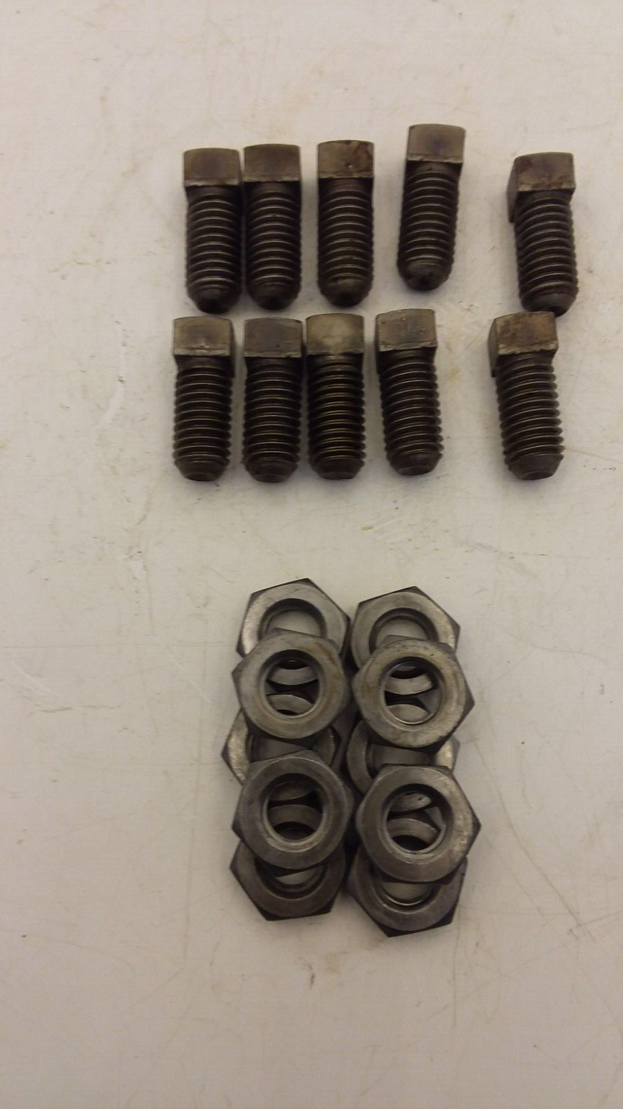 AAB 27379-08 SET SCREW SQUARE HEAD .5-13X1  W/JAM NUTS .5-13 HEX HEAD LOT OF 10