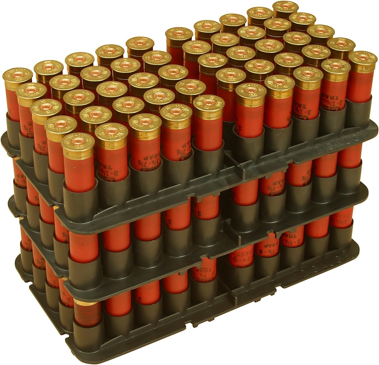 Durable 12 Gauge Shotshell Tray - Holds 50 Rounds, Perfect for Organization