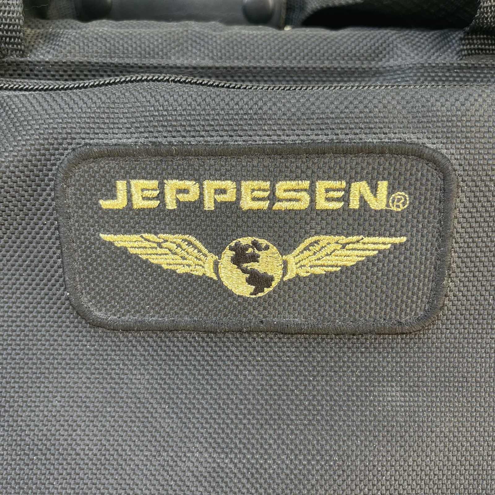 Jeppesen Aviator Pilot Flight Bag Modular Case With Shoulder Strap Black Nylon