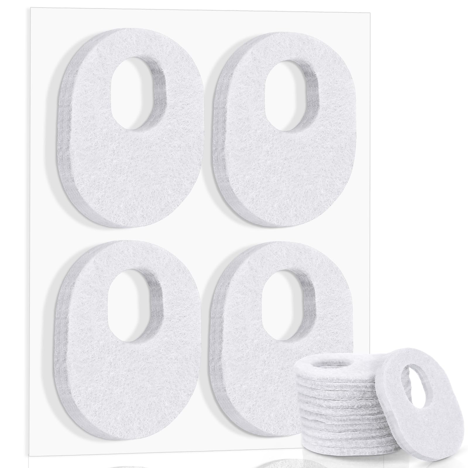 WILLBOND 48 Pack Callus Pads Soft 1/4" Thick Oval Shape Corn 1/4 Inch, White