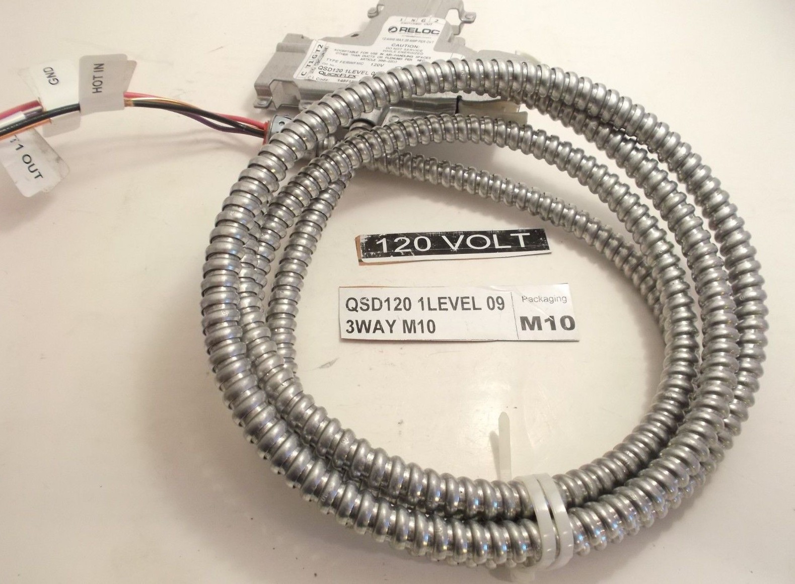 LITHONIA QSD120 1LEVEL 09 3WAY M10 Switch Drop - Quick-Flex - QSD - 120V - 9FT