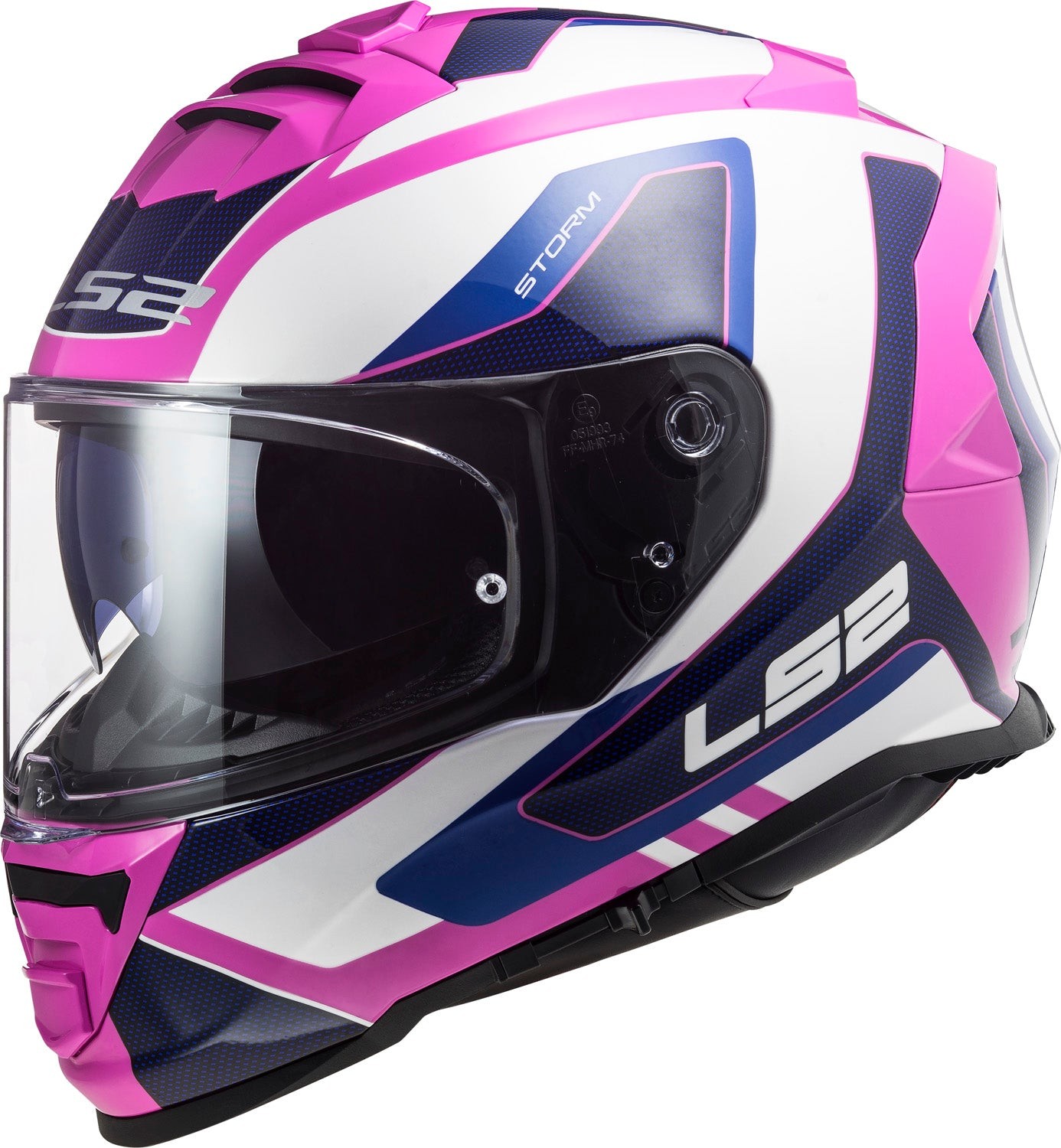 LS2 Assault Full Face Motorcycle Helmet Techy Gloss White/Pink 3XL WAS $199
