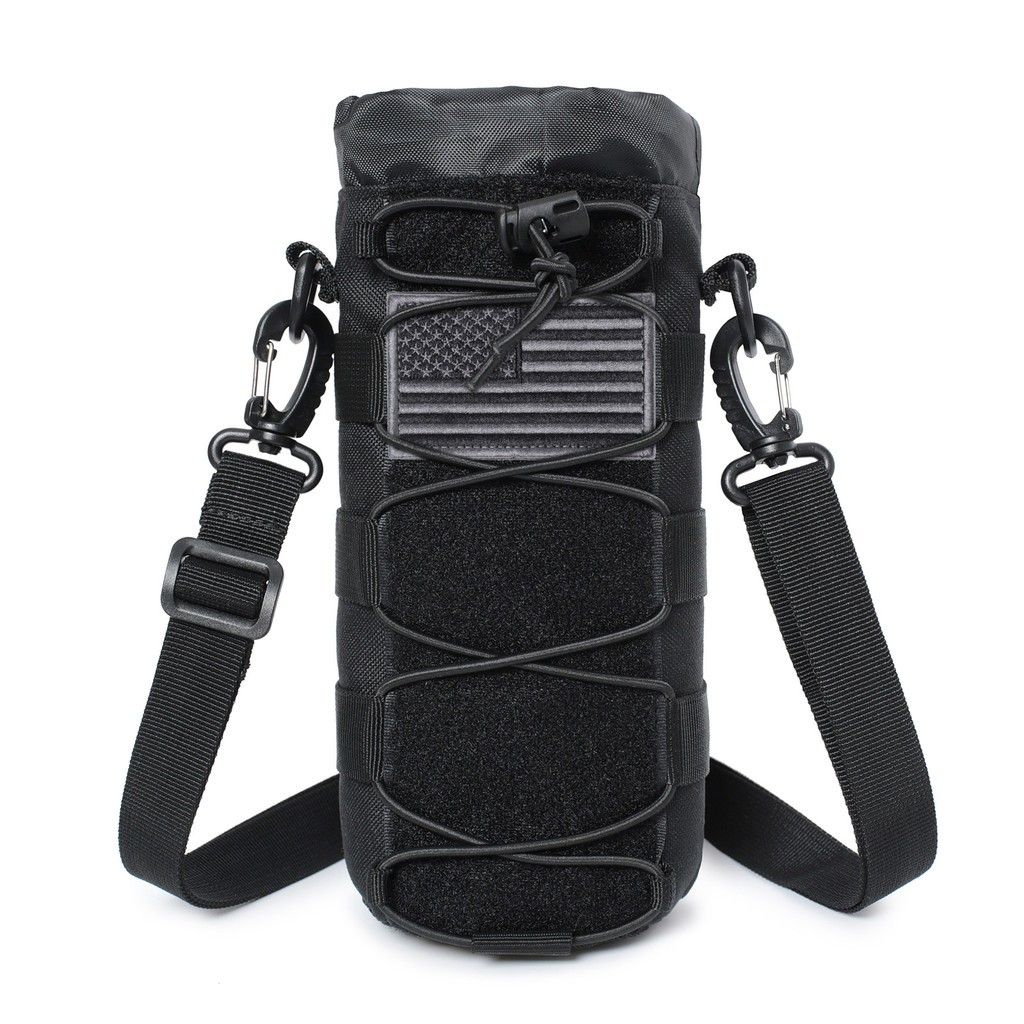 Portable Molle hydration sleeve crossbody water bottle bag for hiking