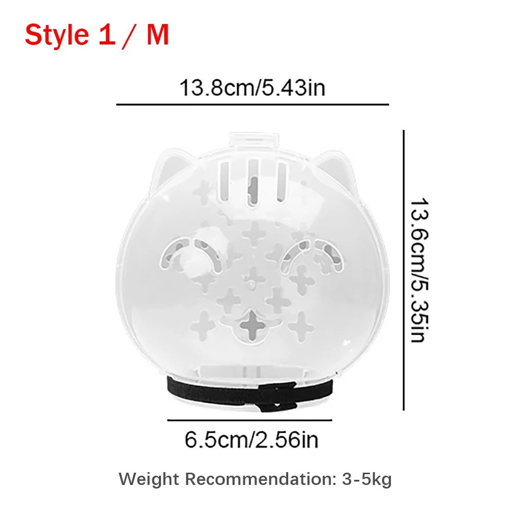 Transparent Breathable Cat Muzzle Anti-Bite anti Scratch Cat Mask Cover Helmet C