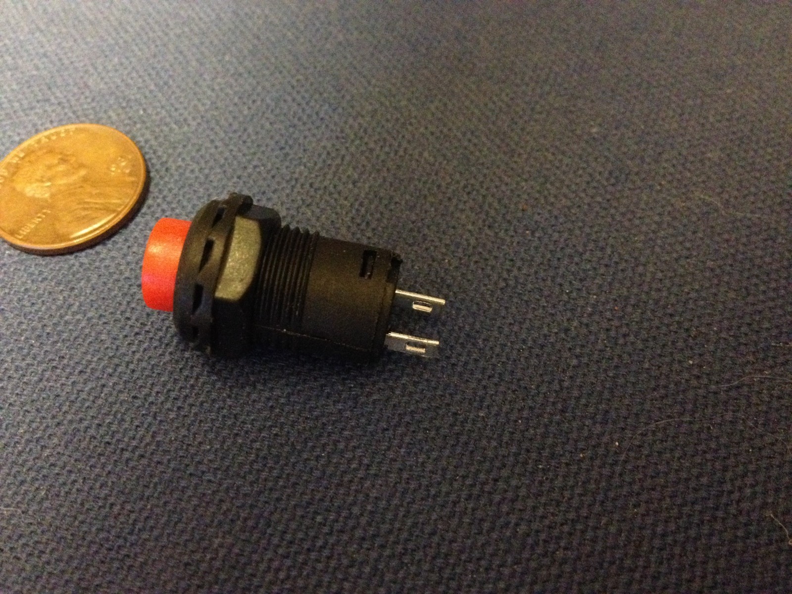 1 Piece - Momentary 12mm red pushbutton Switch round push button 12v on off b14