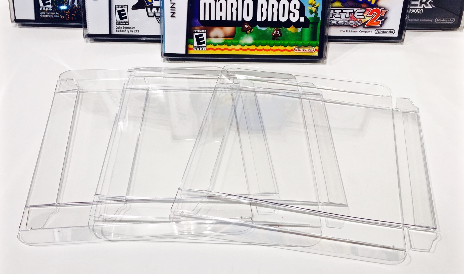 Clear Cases Box Protectors For NINTENDO DS Video Games (NTSC ONLY, NOT PAL)