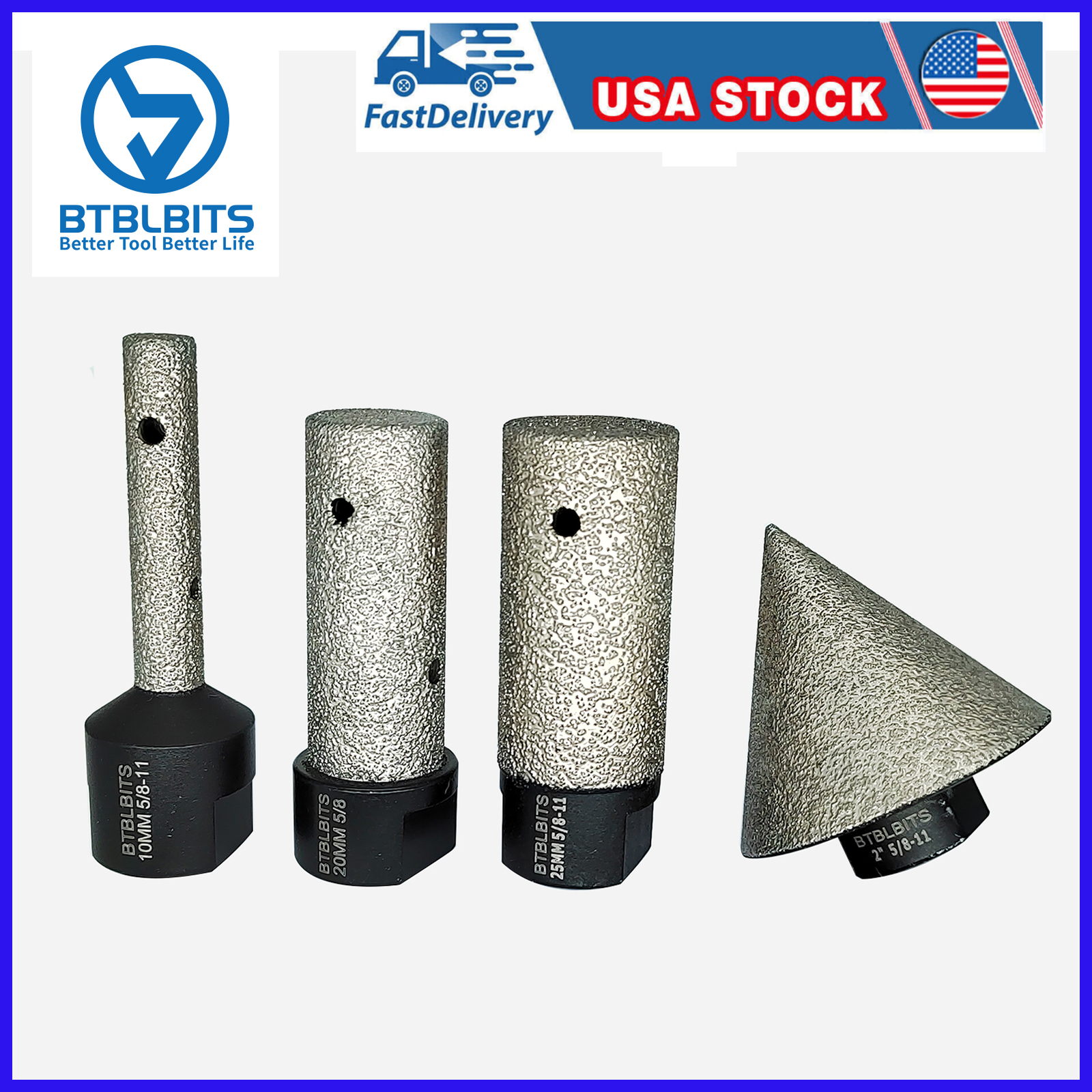 1pc Diamond Finger Bit Cone Milling Chamfering Bits Hole Saw for Porcelain Tile