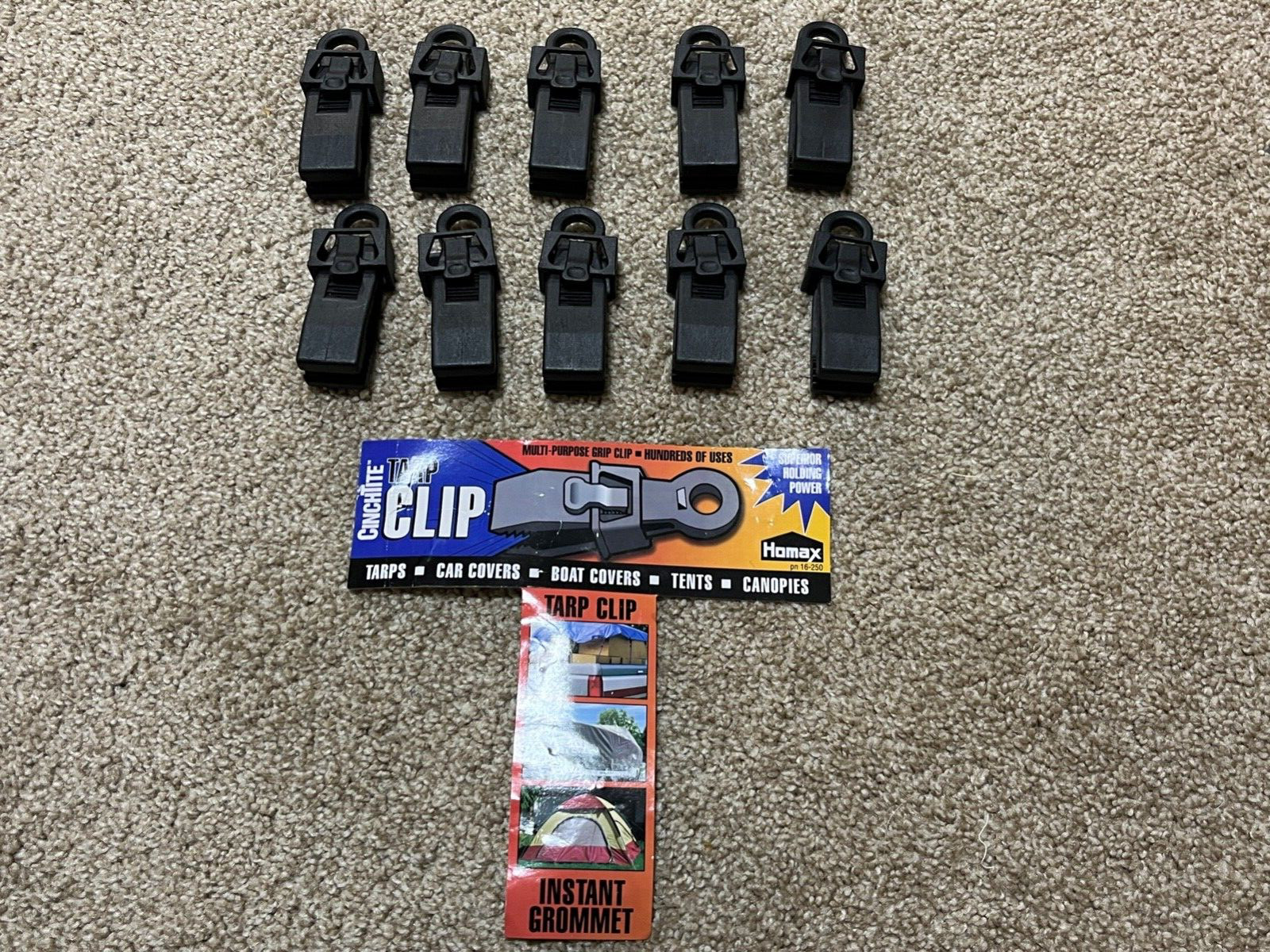 Lot of (10) Homax CinchTite Multi Purpose Tarp Grip Clip Instant Grommet - New