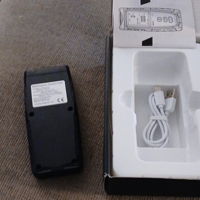 ERICKHILL RT-100 EMF Meter Single Axis Sensor Color-Screen Sound Light Alarm