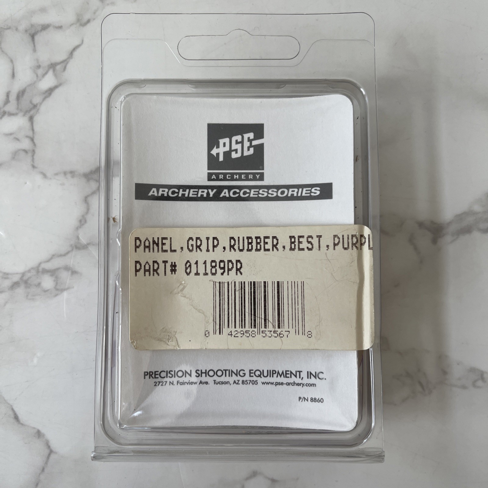 PSE Archery Accessories Rubber Grip Panel Purple 1189PR New NIP