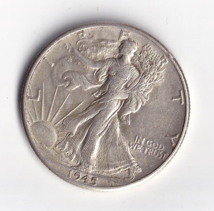 1945 P Walking Liberty Silver Half Dollar NO COMBINED SHIPPING