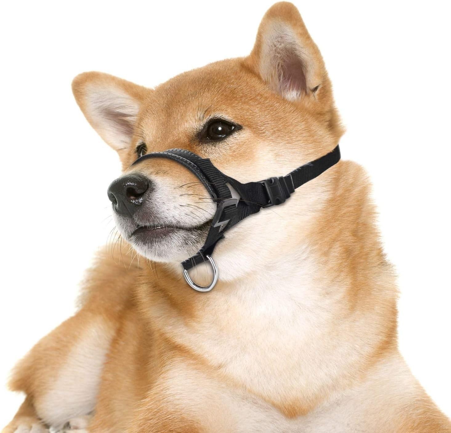 Nylon Dog Muzzle - Adjustable, Lightweight, Safe for Travel & Grooming