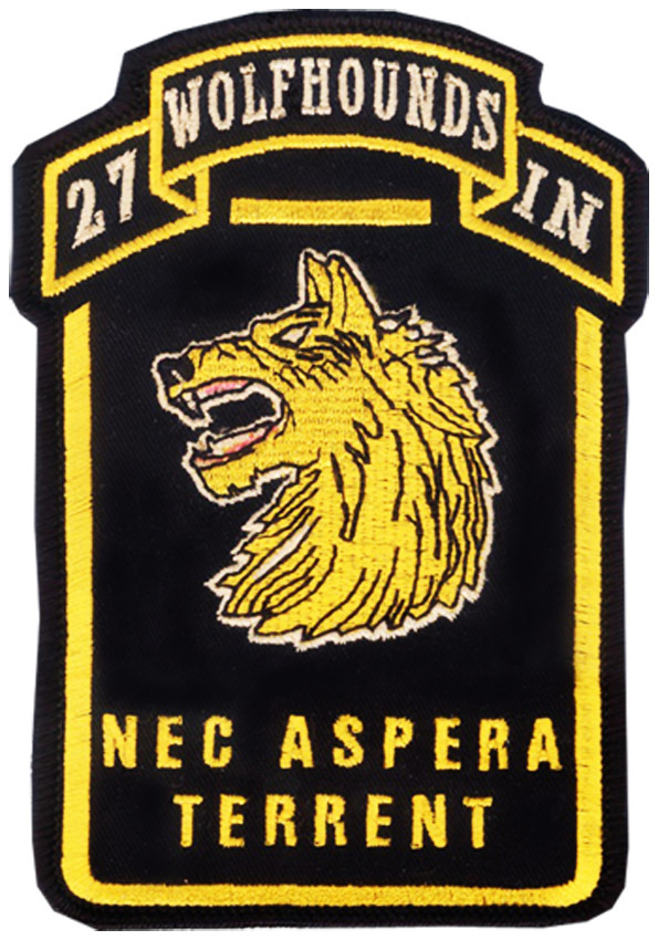 27th Infantry Regiment Wolfhound Hook & Loop patch - Vietnam Iraq - Afghanistan