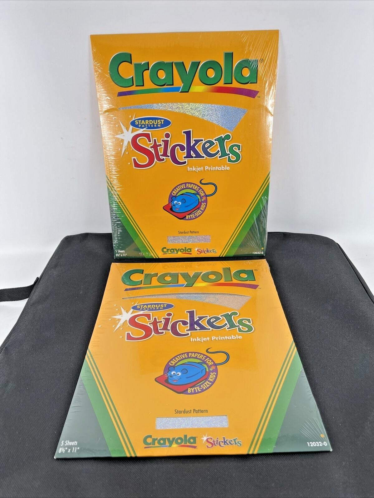Lot of 2 Crayola Inkjet Printable Stardust Pattern Stickers & Magnets 8.5"x11"