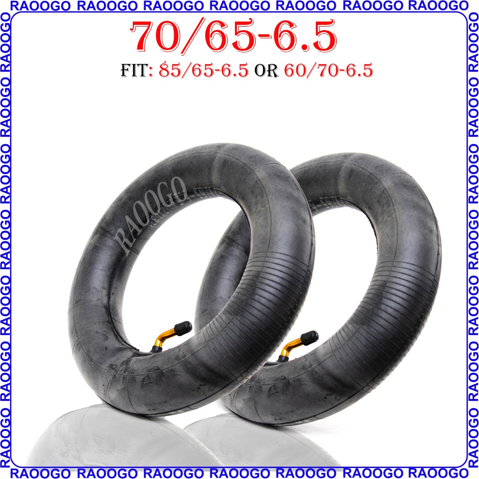 2PCS 70/65-6.5  Inner Tube fit 10x2.7-6.5 & 85/65-6.5 Tire Electric Scooter