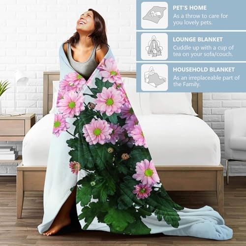 Cute Donkey Daisy Blanket,Gifts for Animal Lovers,Lightweight 50"x60" Donkey01