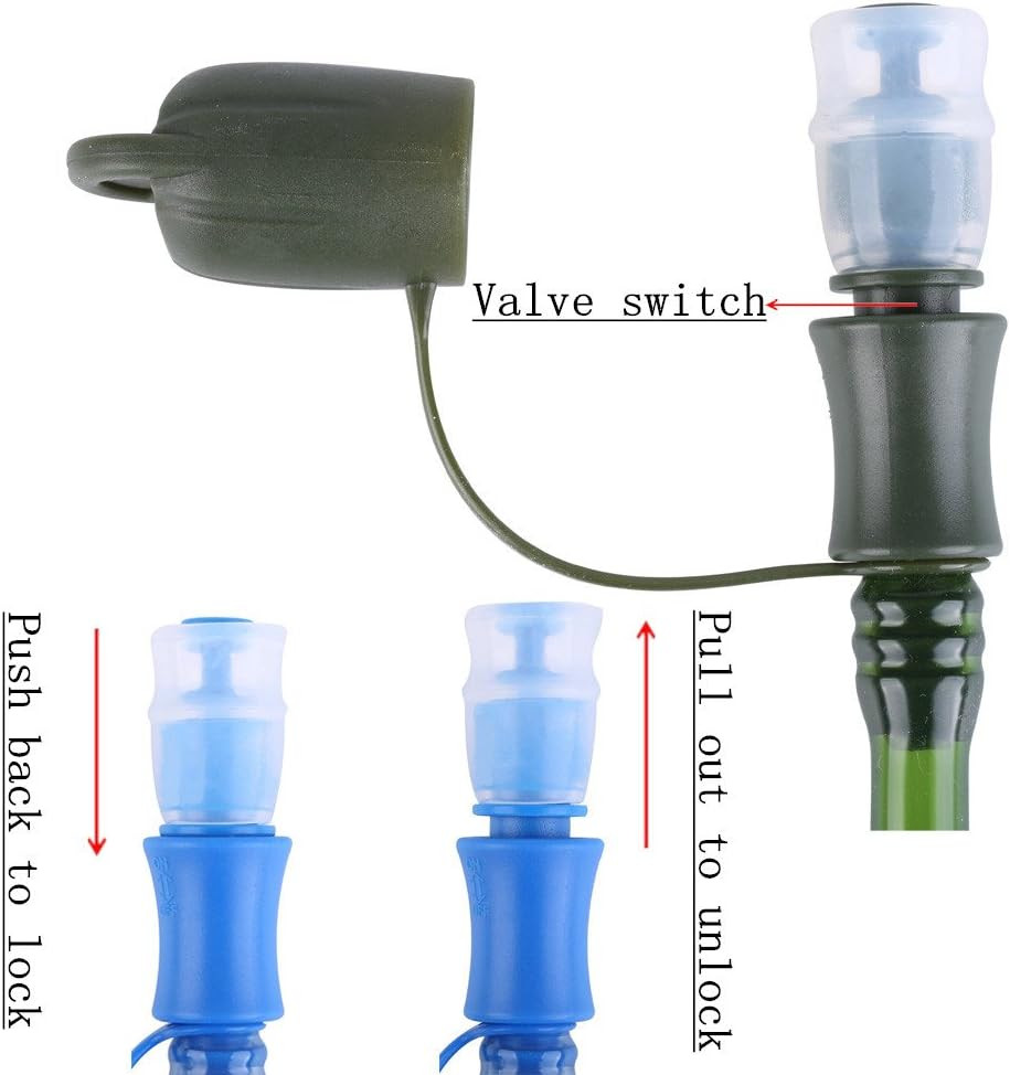 2L Hydration Bladder 2Pk Water Hydration Pack Replacement (Blue+Army Green)