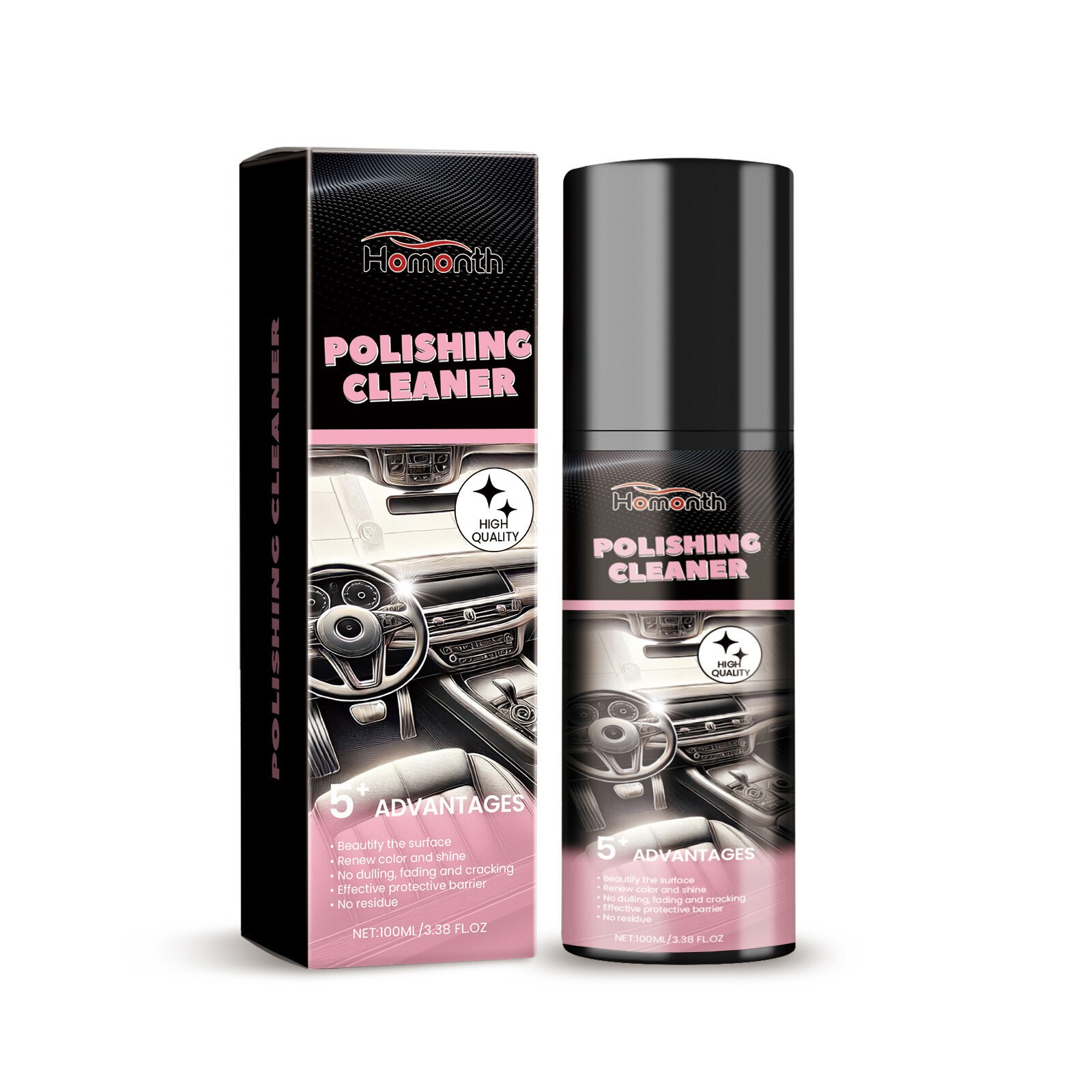 New 1x 100ML Polishing Cleaner Cars Interior Car Interior Detailer and Cleaner