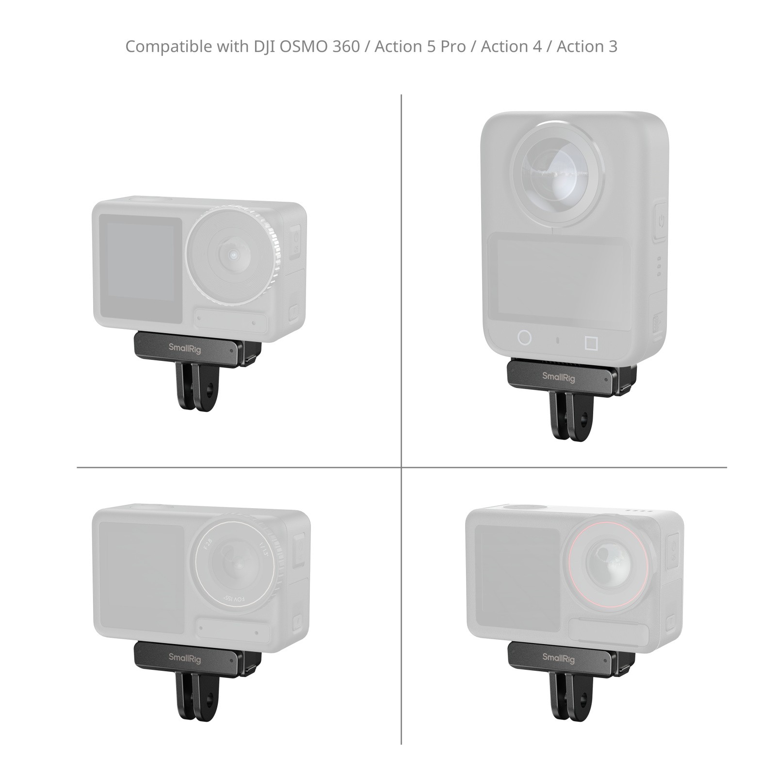 SmallRig Quick Release Mount (2pcs) for DJI Osmo 360/ Action 5 Pro/4/3