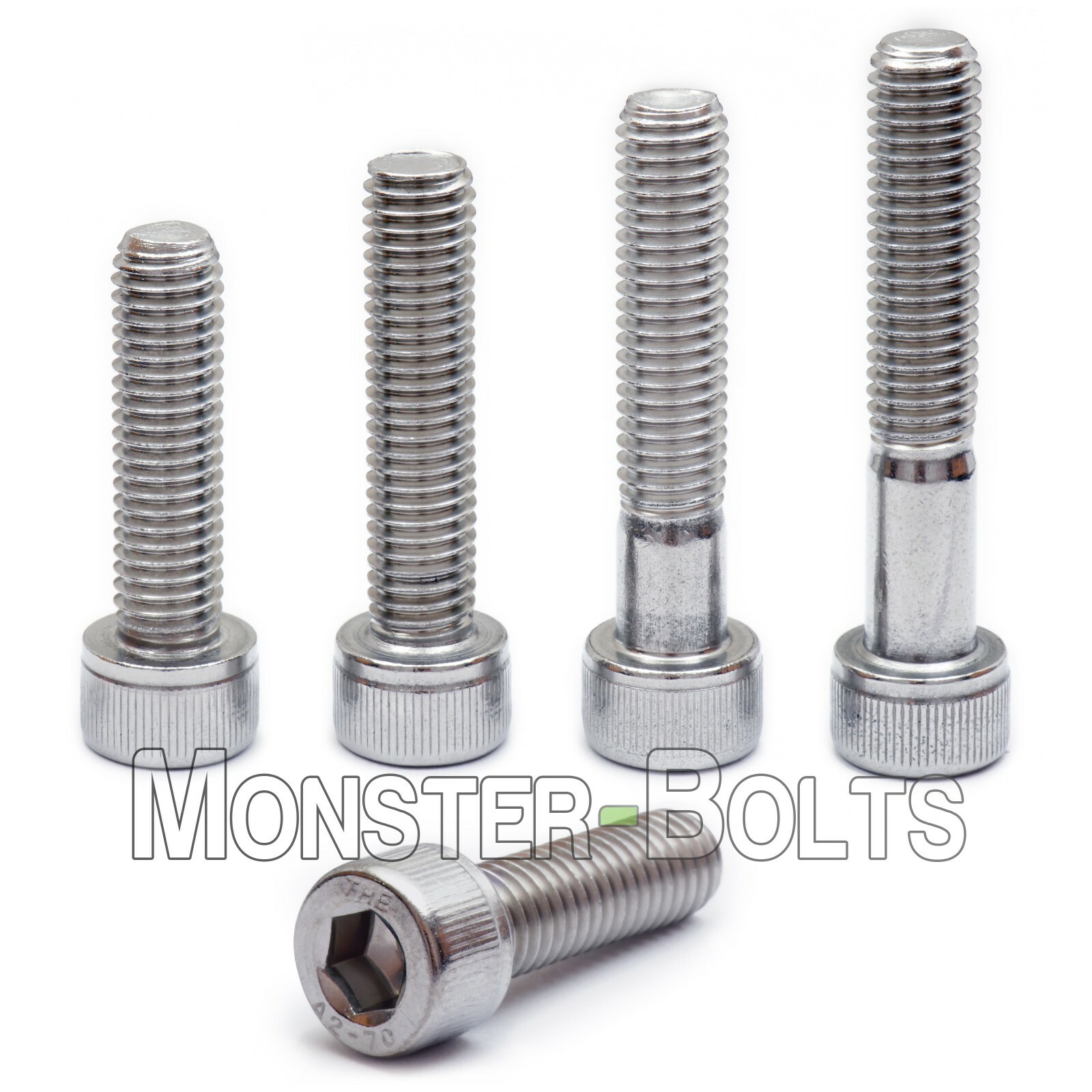 M2 Stainless Steel Socket Head Cap Screws, A2 / 18-8 Metric DIN 912, 0.40 Coarse