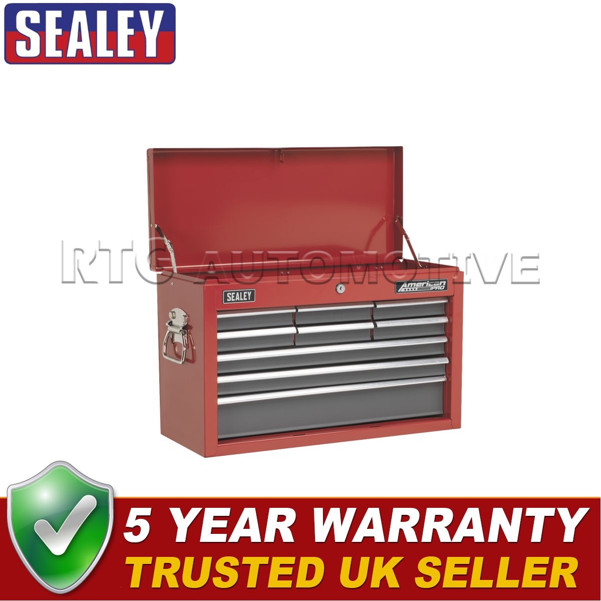 Sealey American PRO� Topchest 9 Drawer Red/Grey AP22509BB