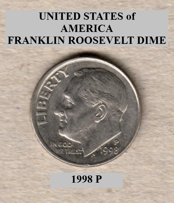 1998 P - Philadelphia Roosevelt 10¢ Dime "Circulated" Actual Coin Shown FREE S&H