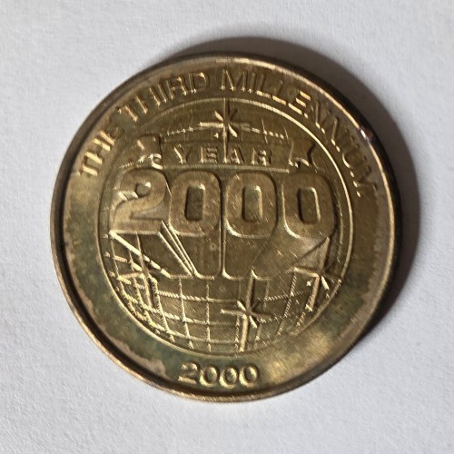 Millennium 2000 Souvenir Brass Token 32mm