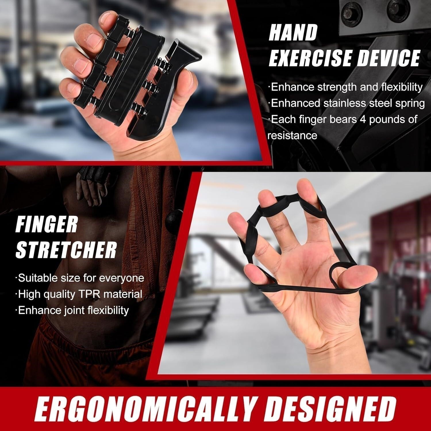 Hand Grip Strengthener Forearm Power Trainer Kit - 5 Pack Adjustable Resistance