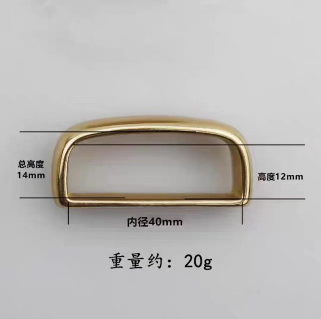 multi-size Solid BRASS BELT Loop D Shape Belt ring Keeper For Leather Craft