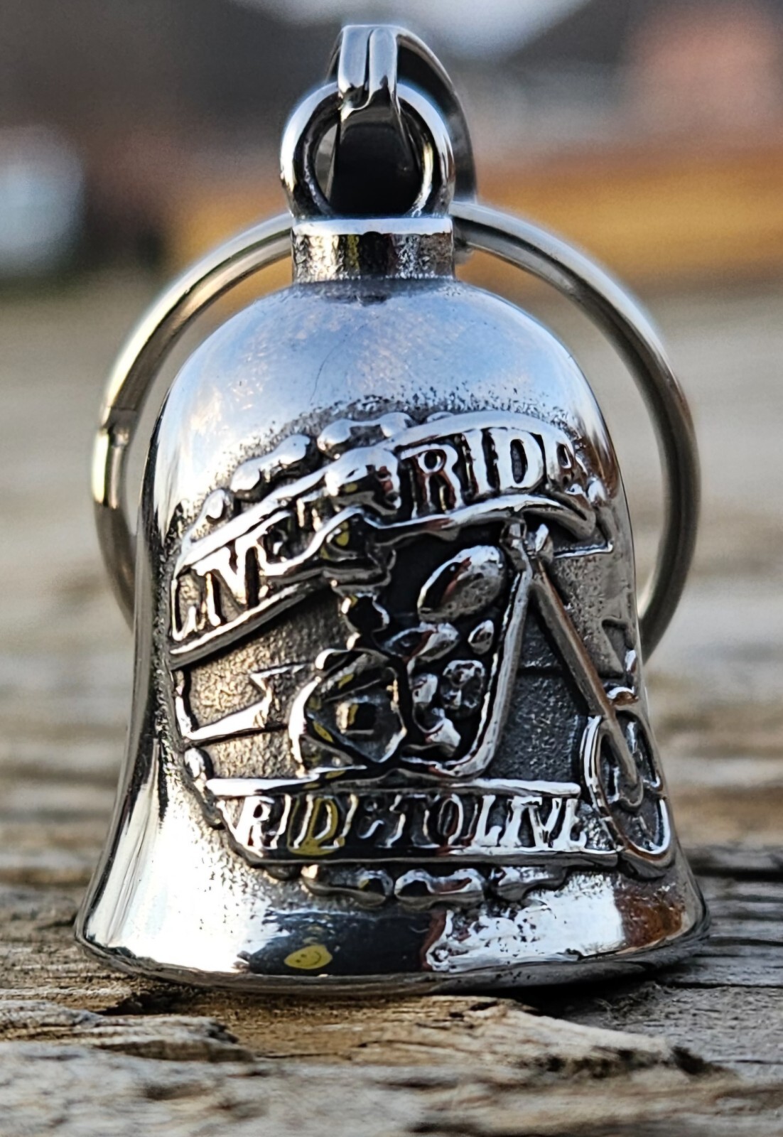 Ride To Live THE RIDE BELL For All Motorcycles Harley Biker Good Luck Charm USA