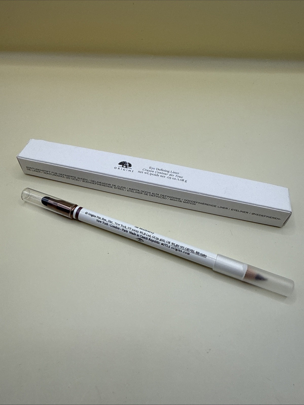ORIGINS EYE DEFINING LINER PENCIL .03 OZ / 1.08 G FULL SIZE NIB #06 Mulberry