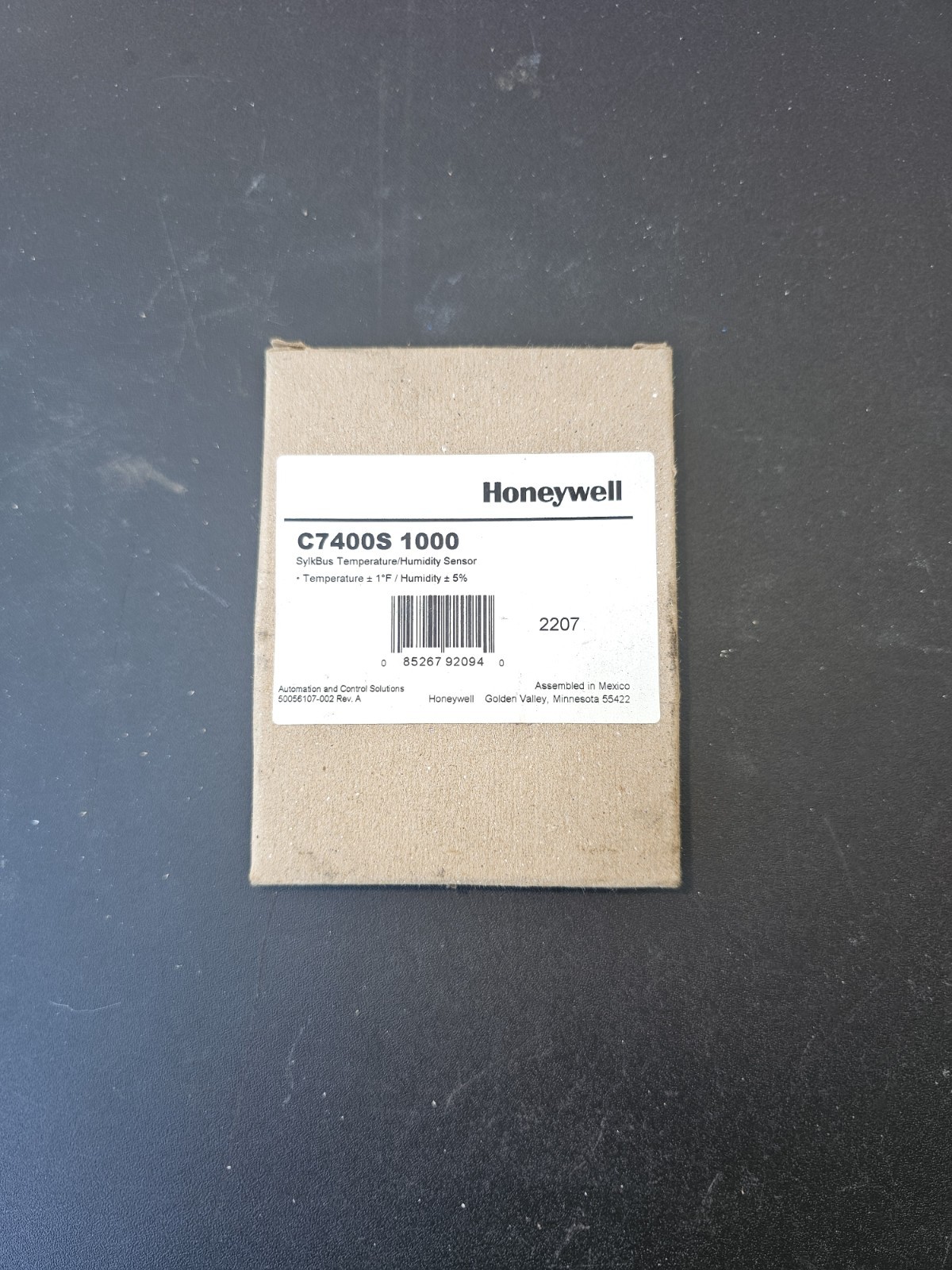Honeywell C7400S 1000 SylkBus Temperature/Humidity Sensor NEW