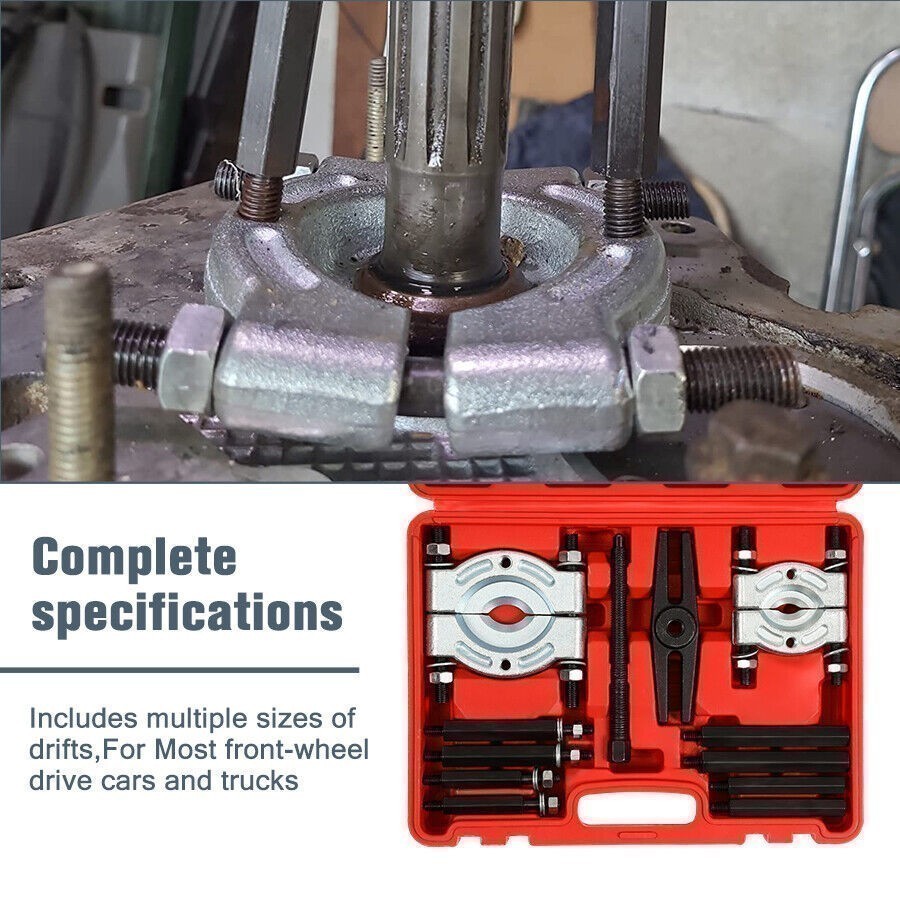 12PCS Heavy Duty Bearing Separator Removal Tool Kit Wheel Hub Axle Puller - Set