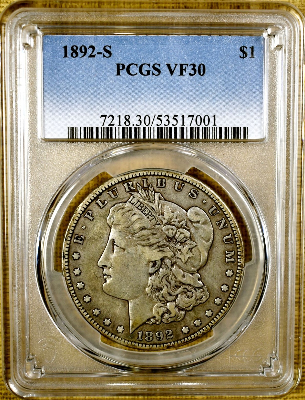 1892-S PCGS VF30 Morgan Dollar
