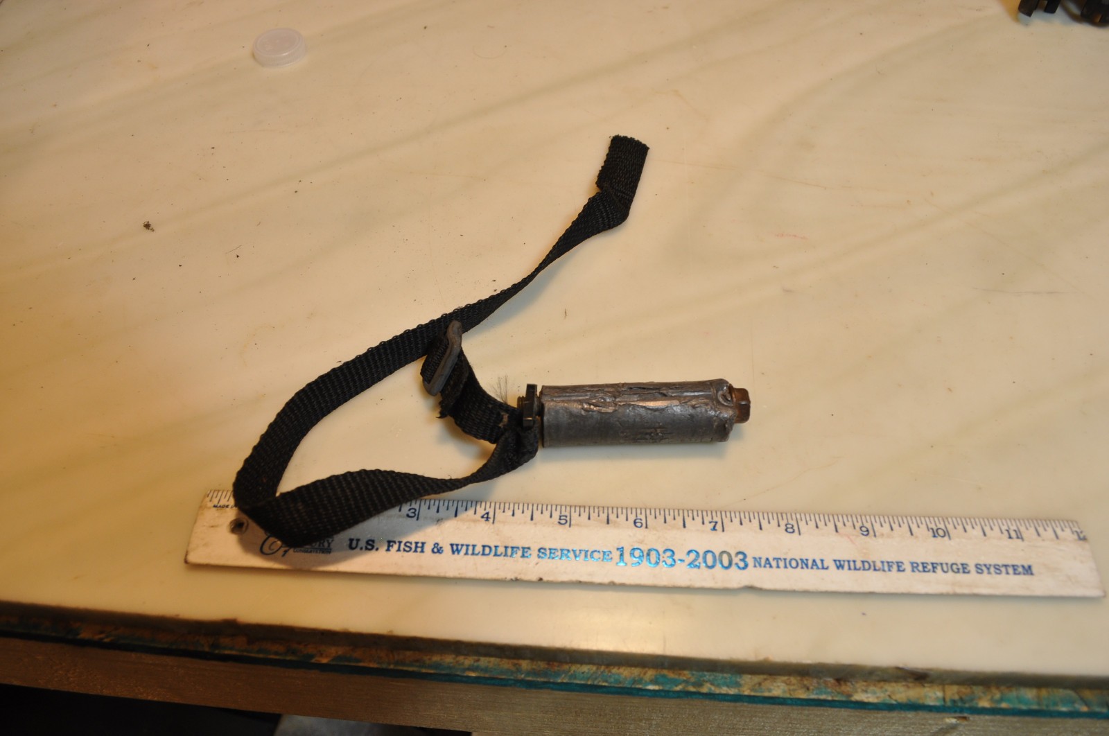 Homemade ?? Lead Bow stabilizers with wrist strap, used see pictures