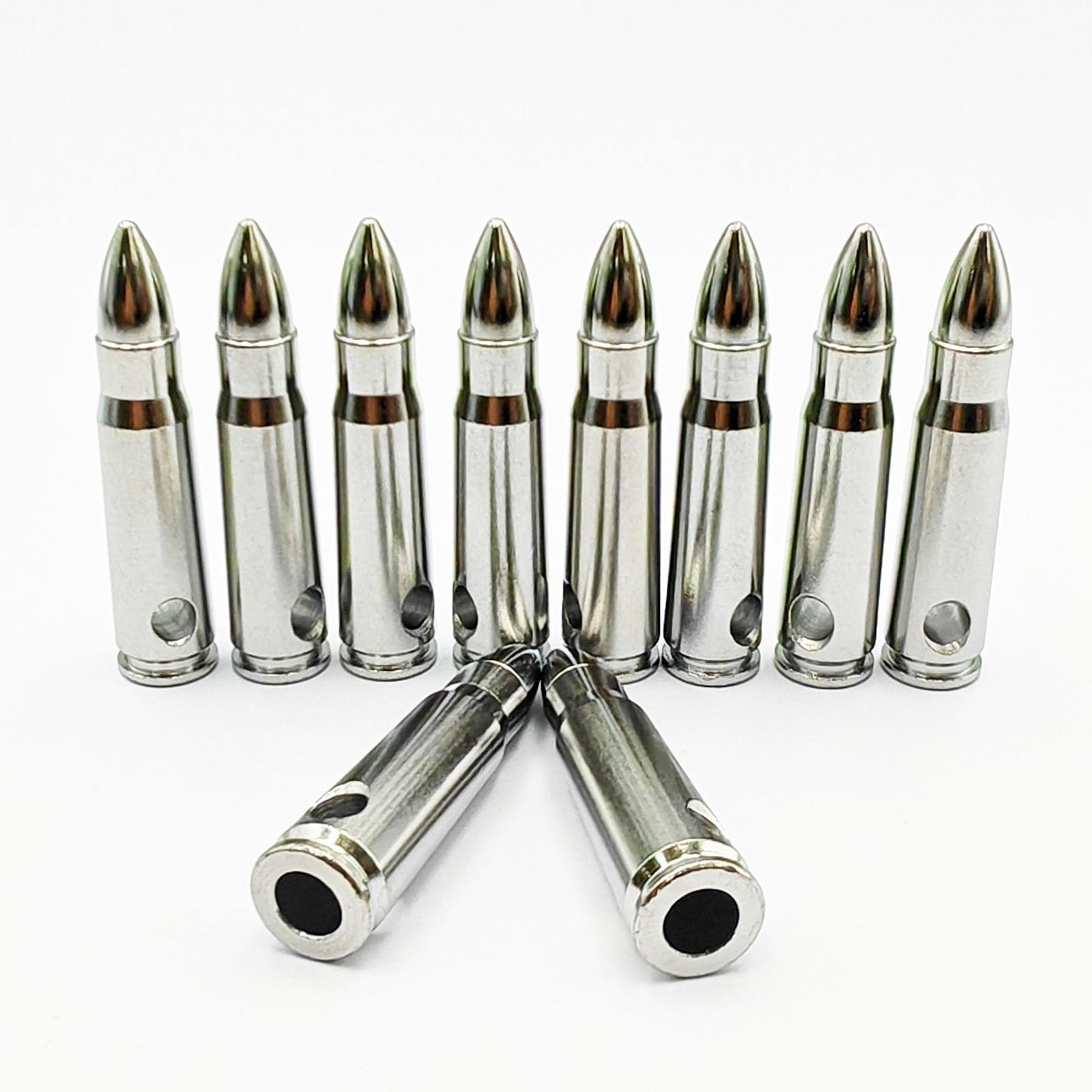 Bayattoo 7.62x39mm Steel Safety Practice Rounds Action Trainer Dummy Round Dry